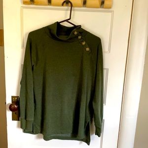 Dark moss-green sweater